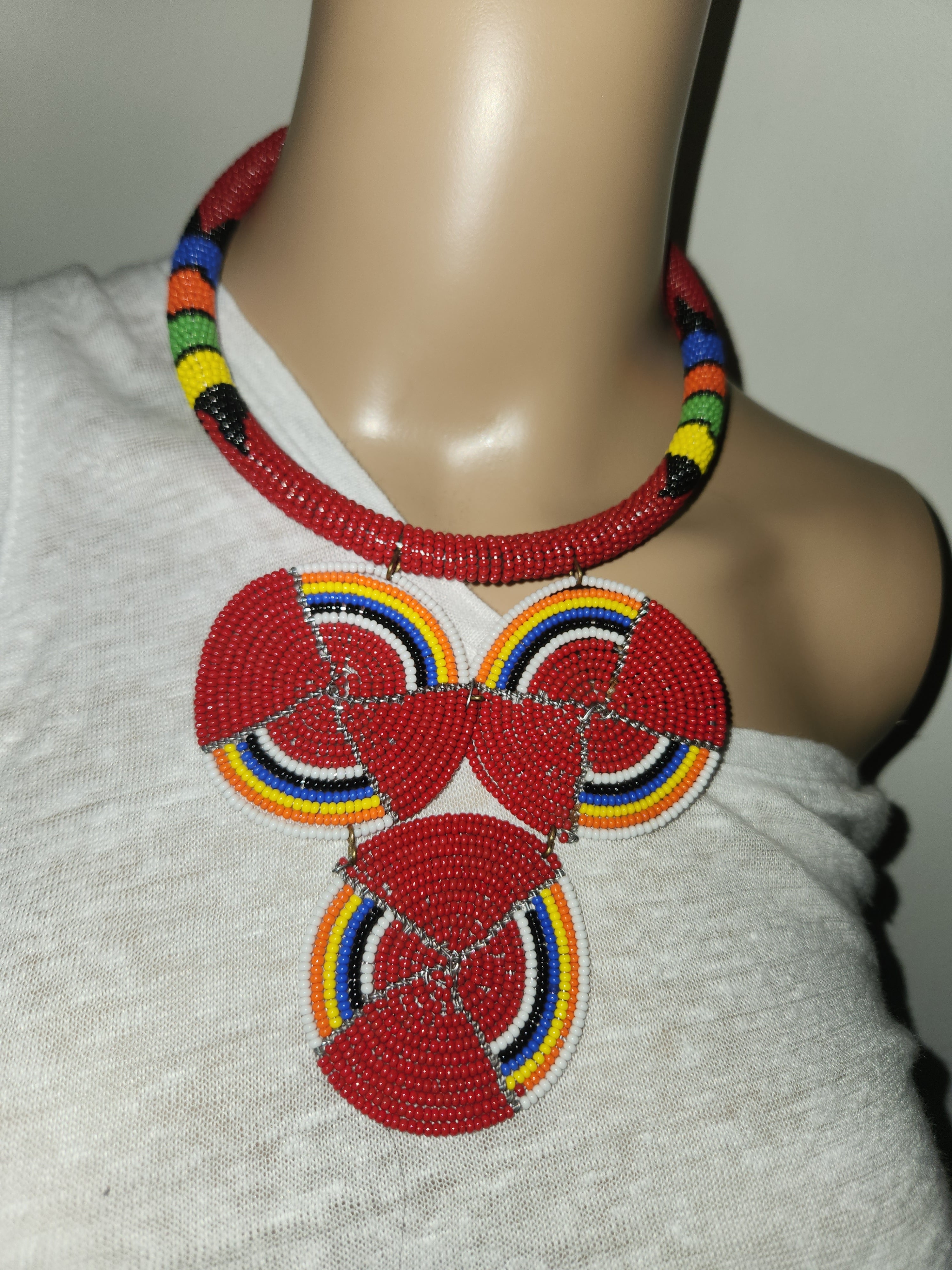 Collier Ethnique Multicolore/ Style Africain