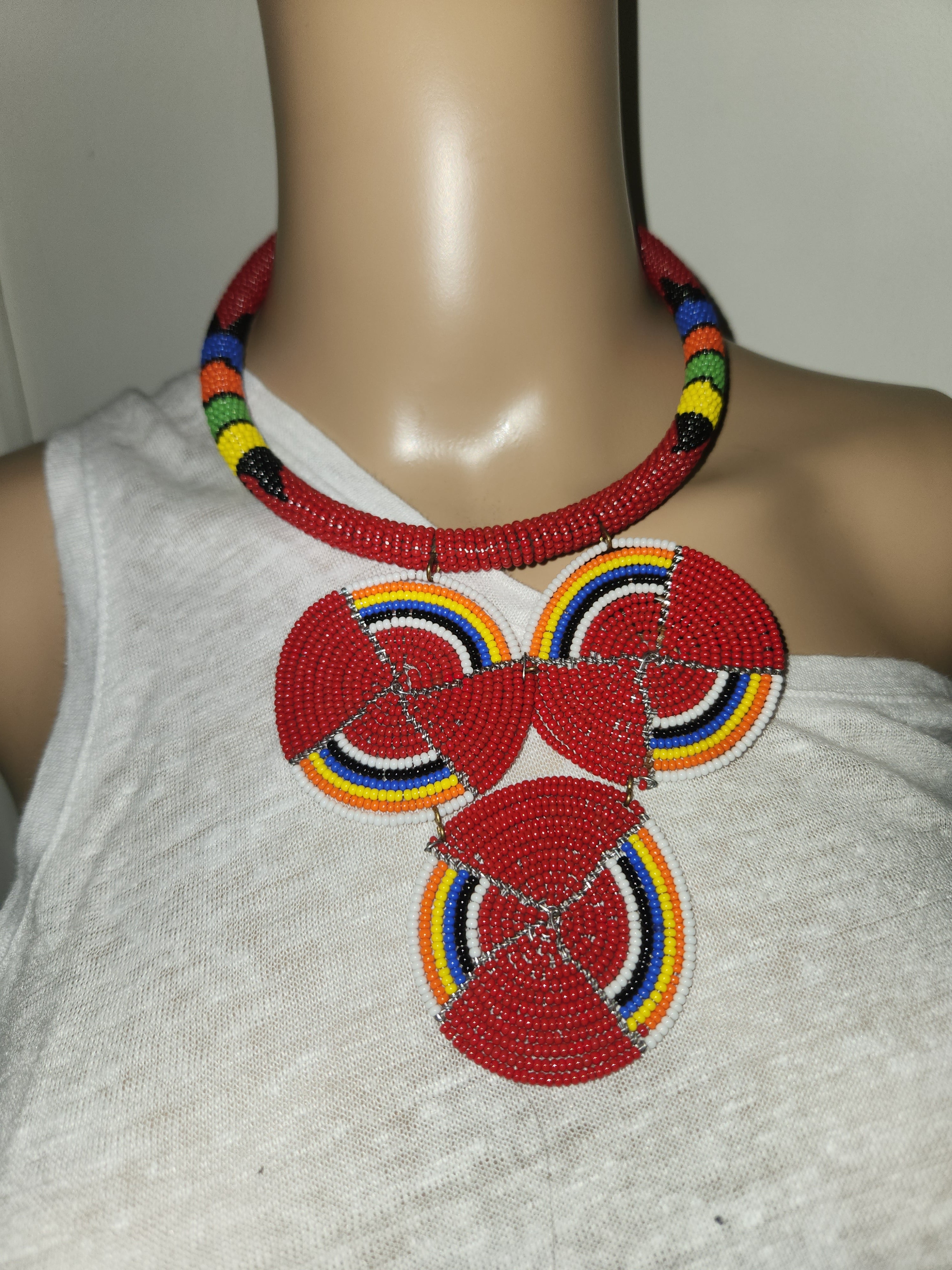Collier Ethnique Multicolore/ Style Africain
