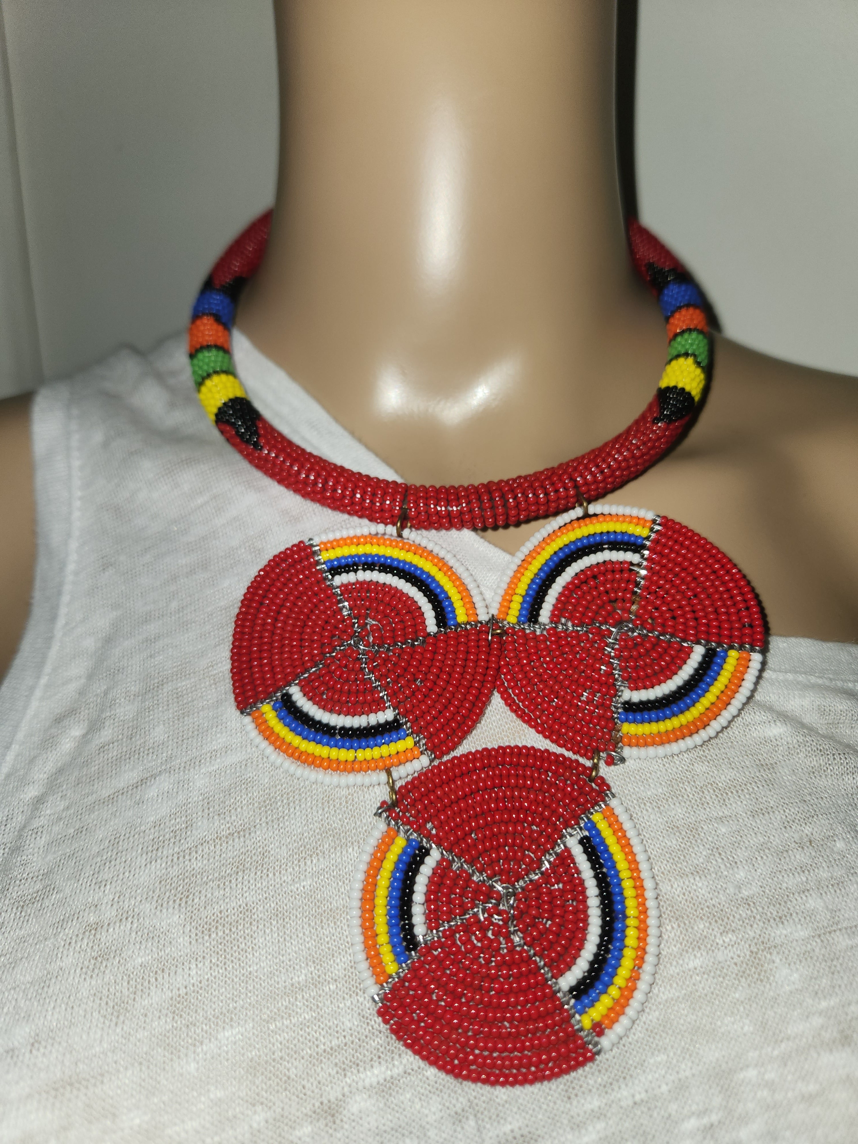Collier Ethnique Multicolore/ Style Africain