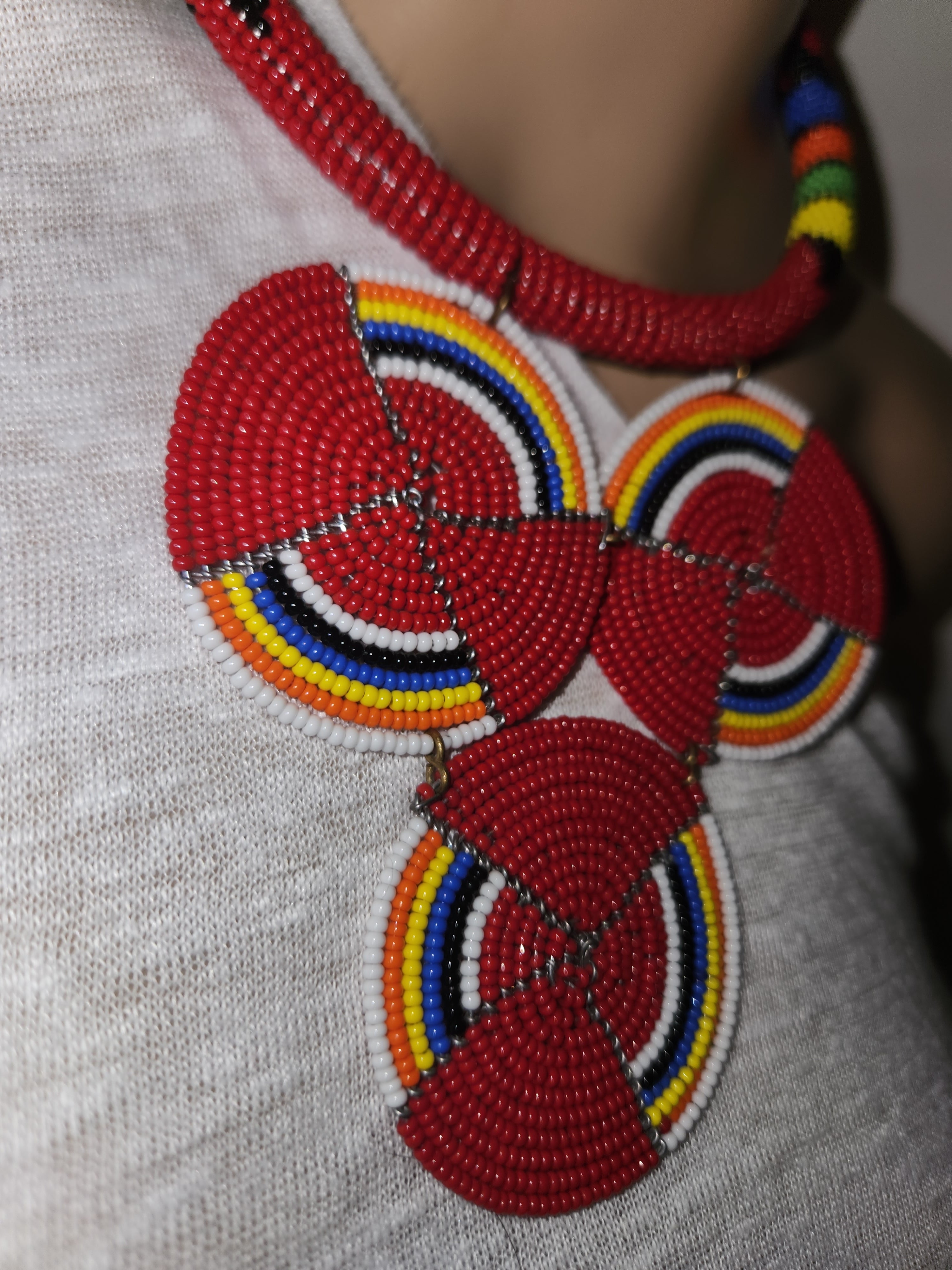 Collier Ethnique Multicolore/ Style Africain