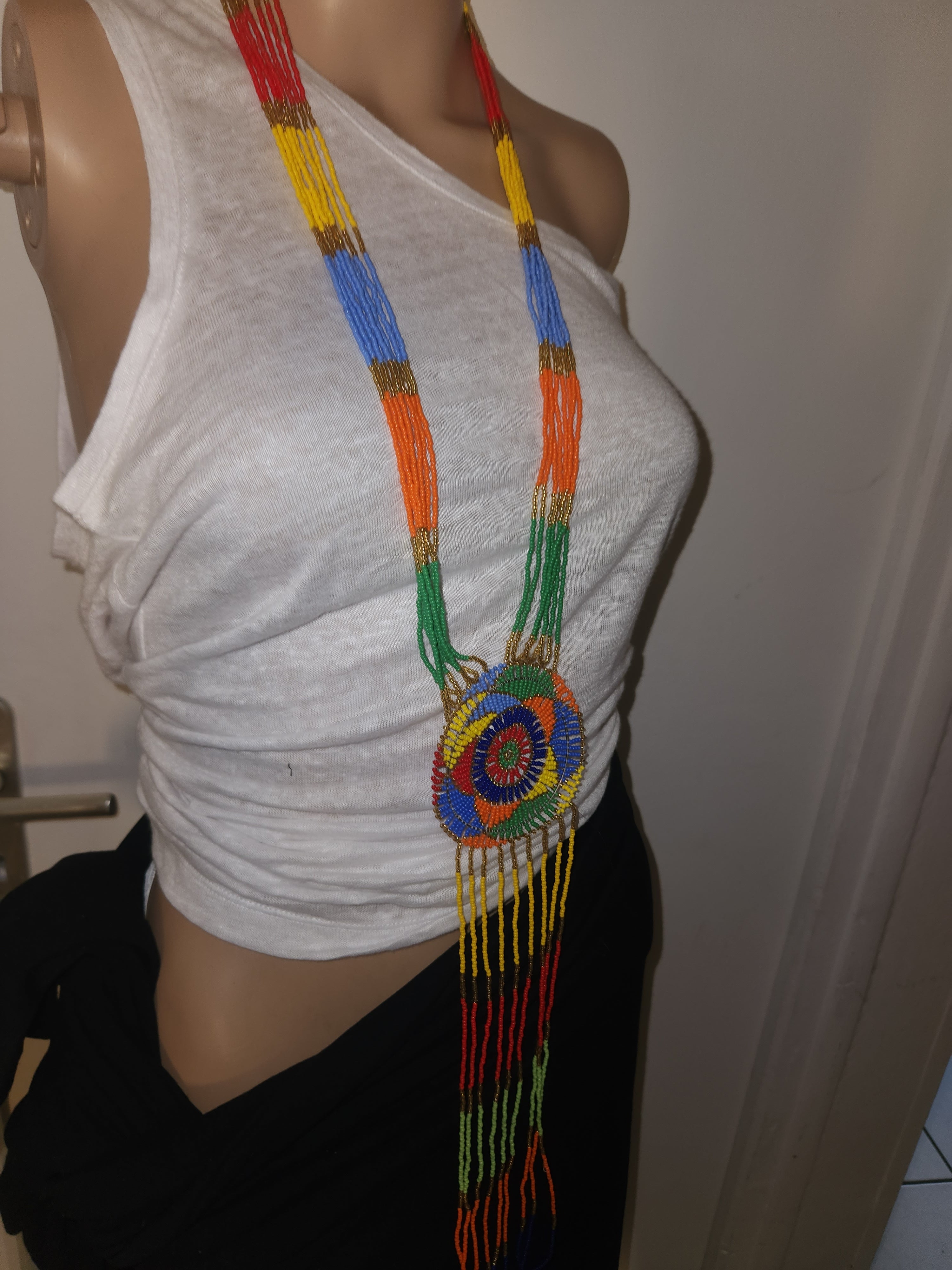 Collier Multicolore Africain - Style Unique