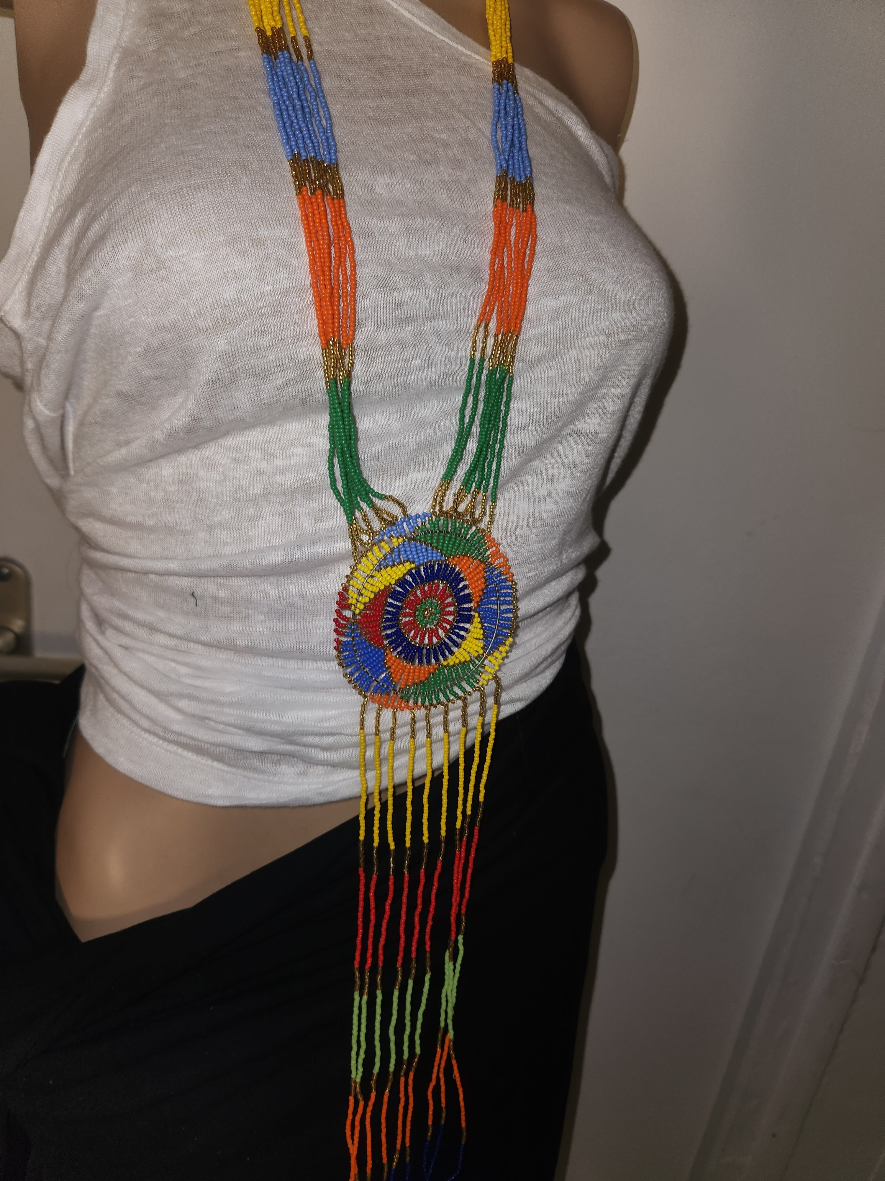 Collier Multicolore Africain - Style Unique