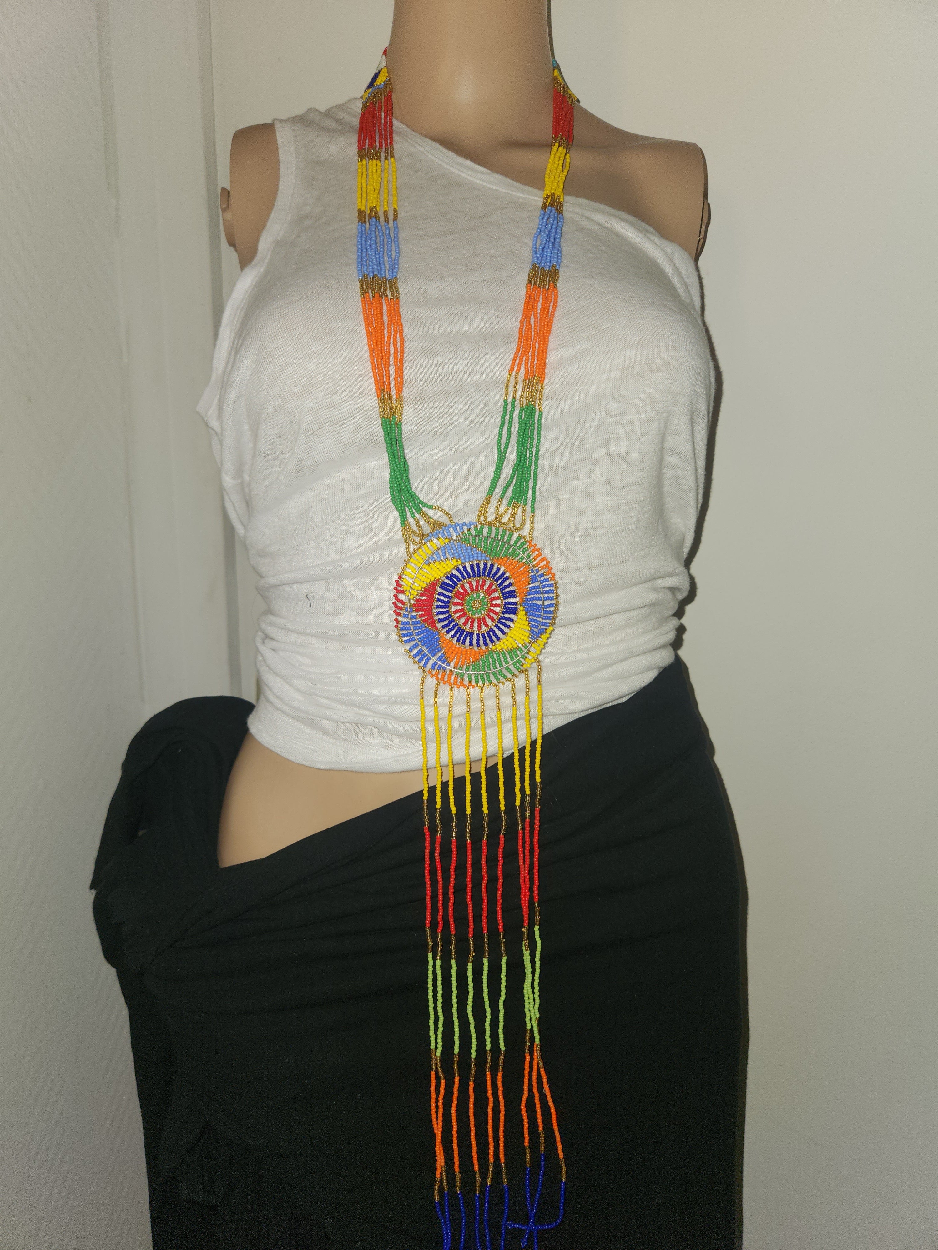 Collier Multicolore Africain - Style Unique