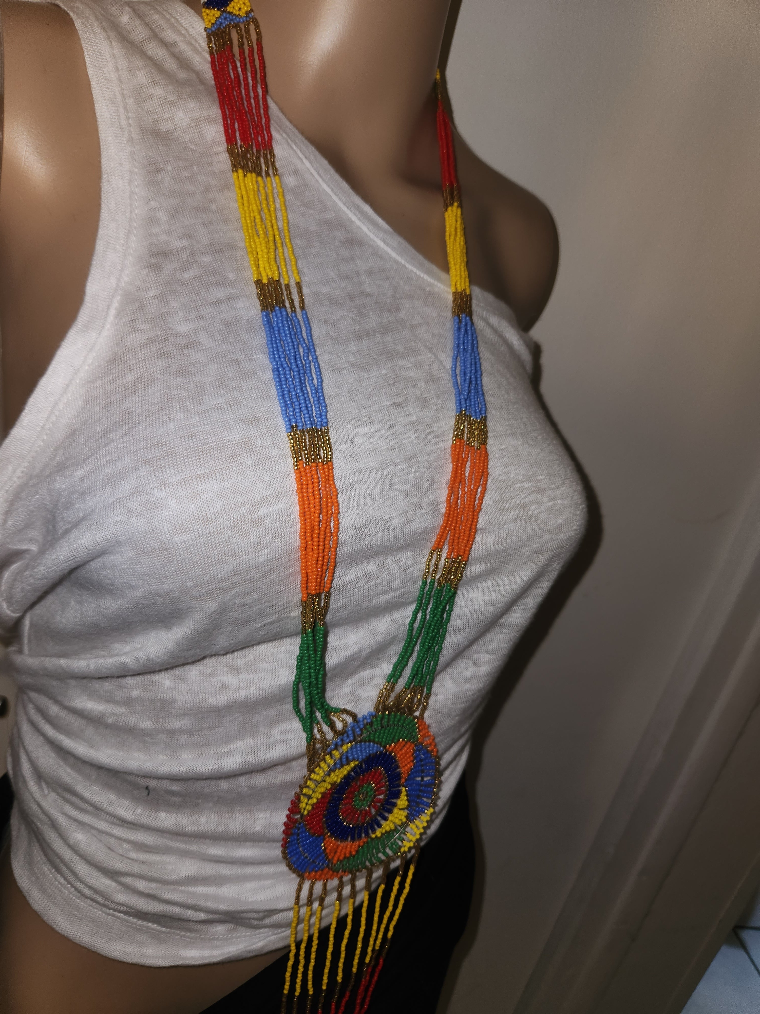 Collier Multicolore Africain - Style Unique