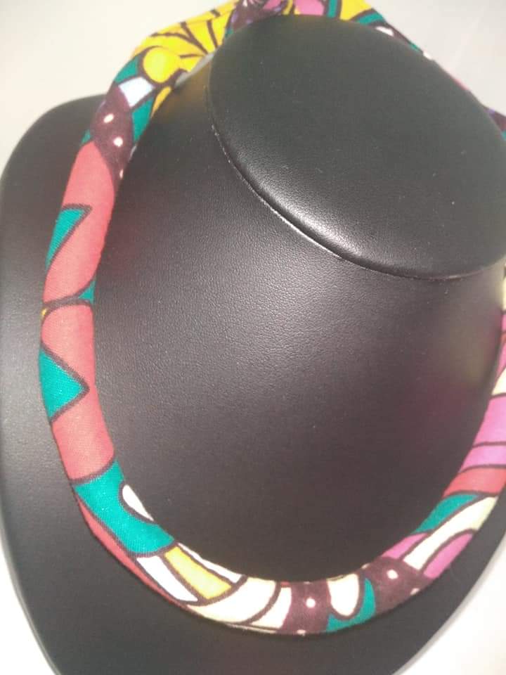 Collier ethnique en wax