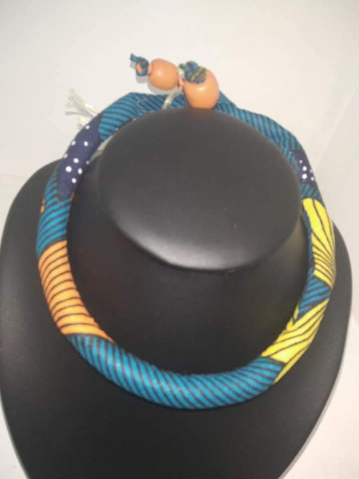 Collier ethnique en wax