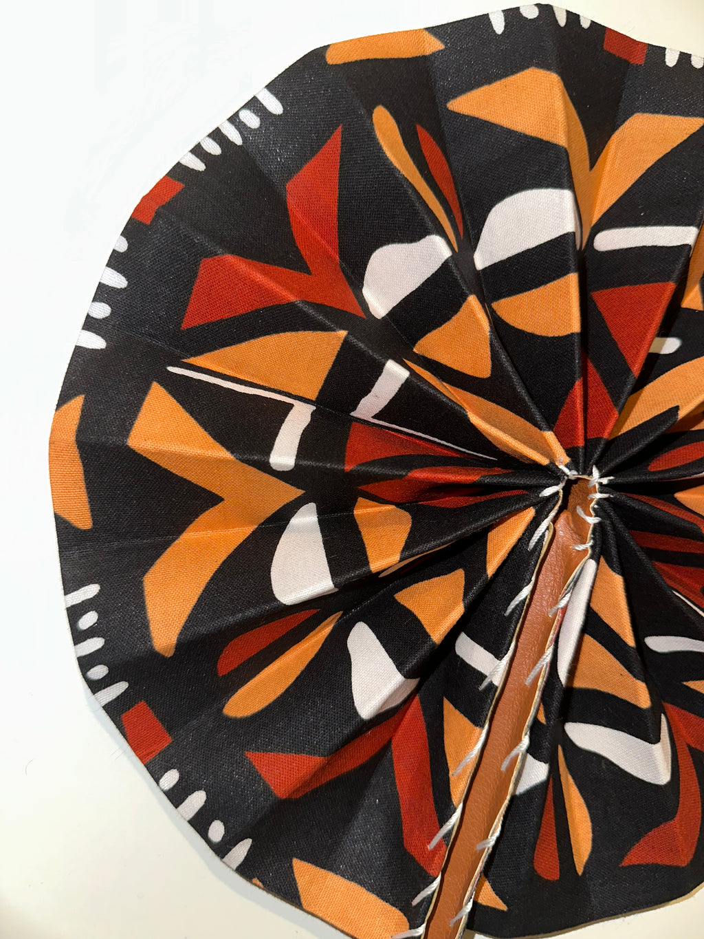 Eventail Africain - Tons marron, multicouleur