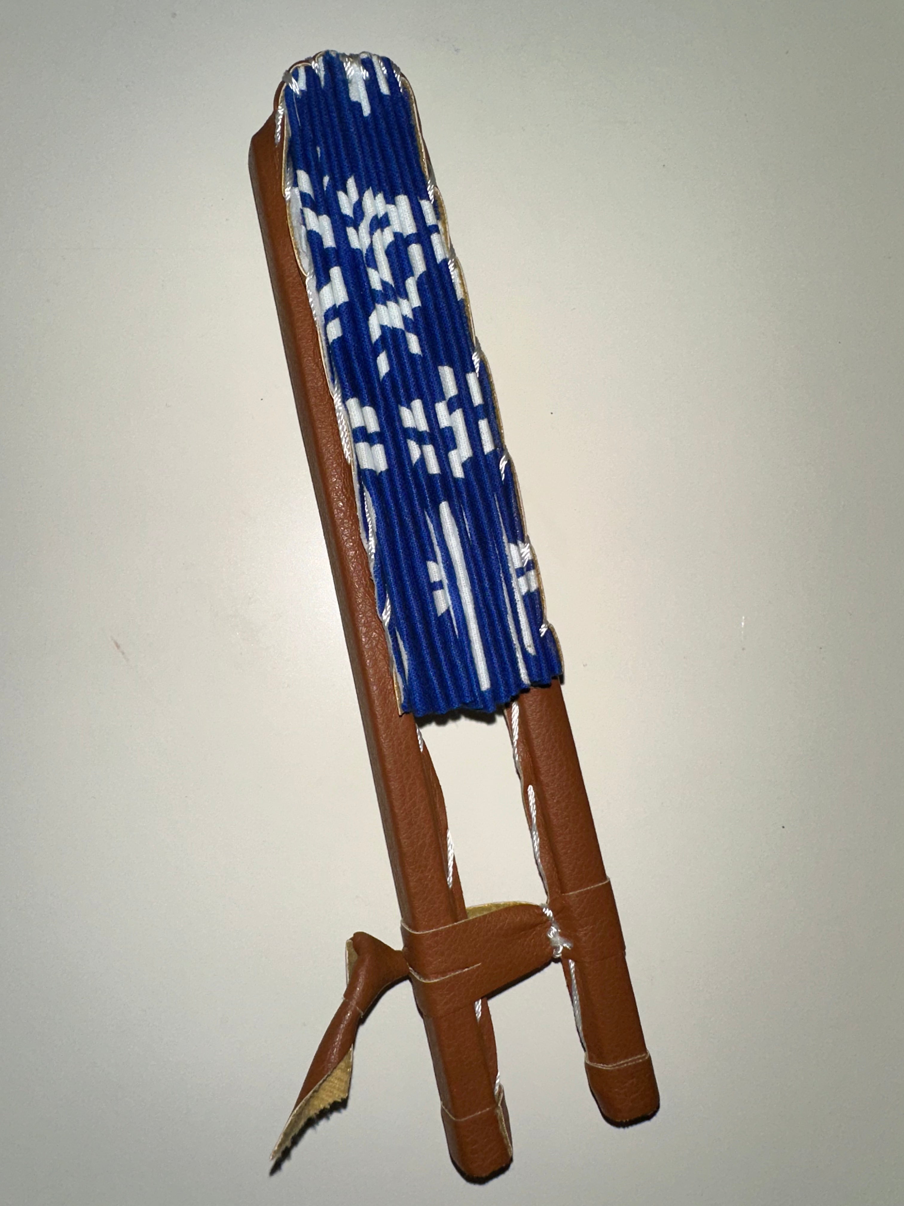 Eventail Africain - Bleu/ Blanc