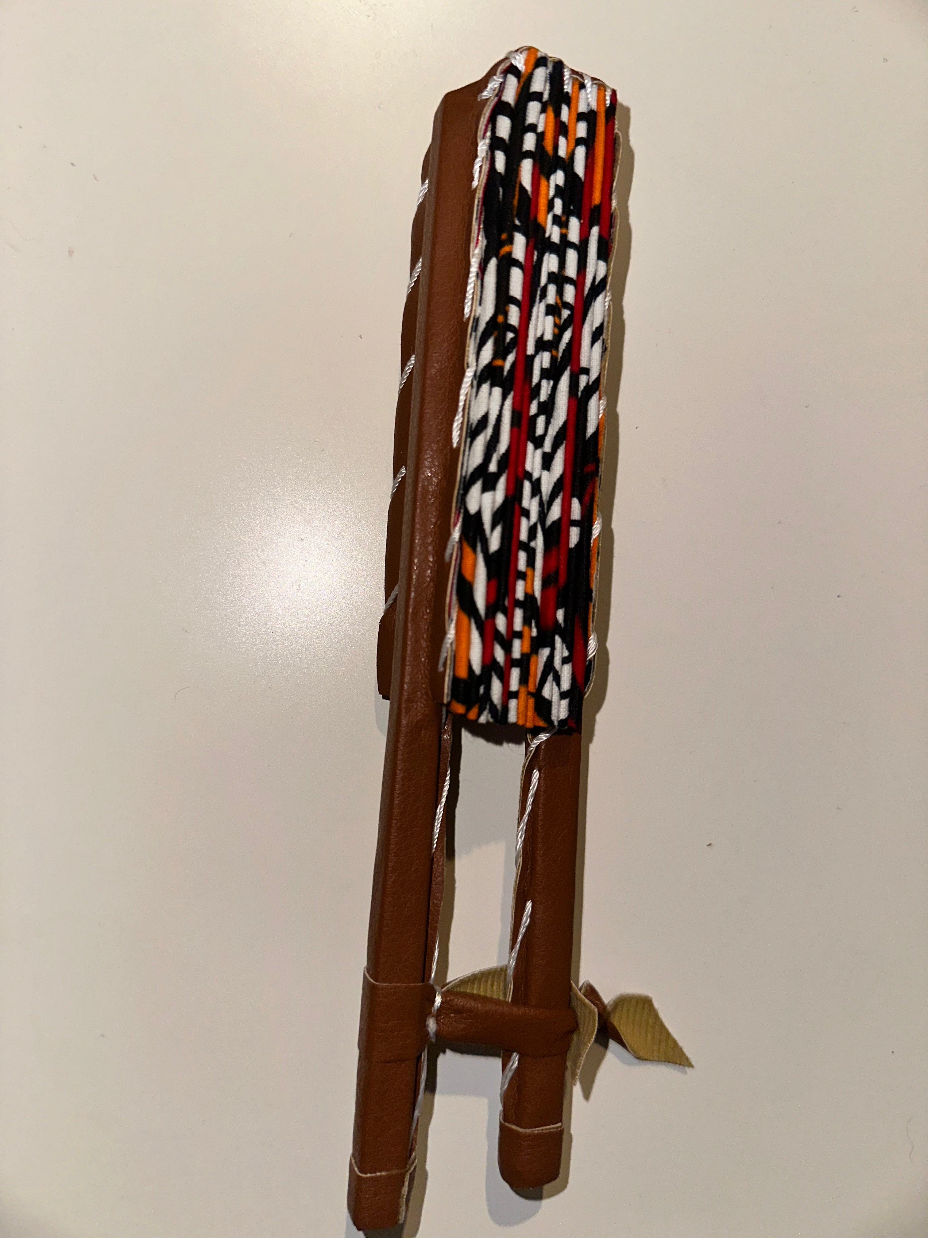 Eventail Africain - Rouge et Orange ( Fleurs de mariage)