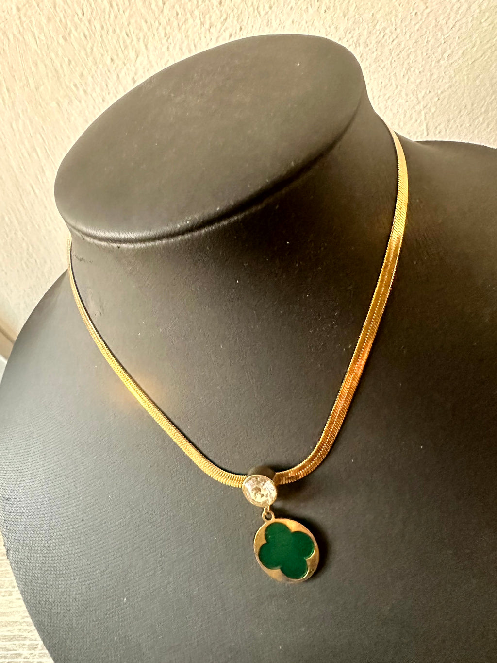 Collier "Trèfles Emeraudes"