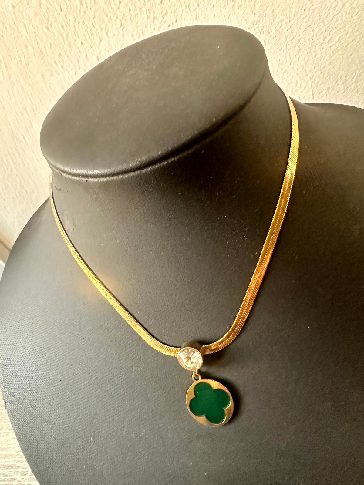 Collier "Trèfles Emeraudes"