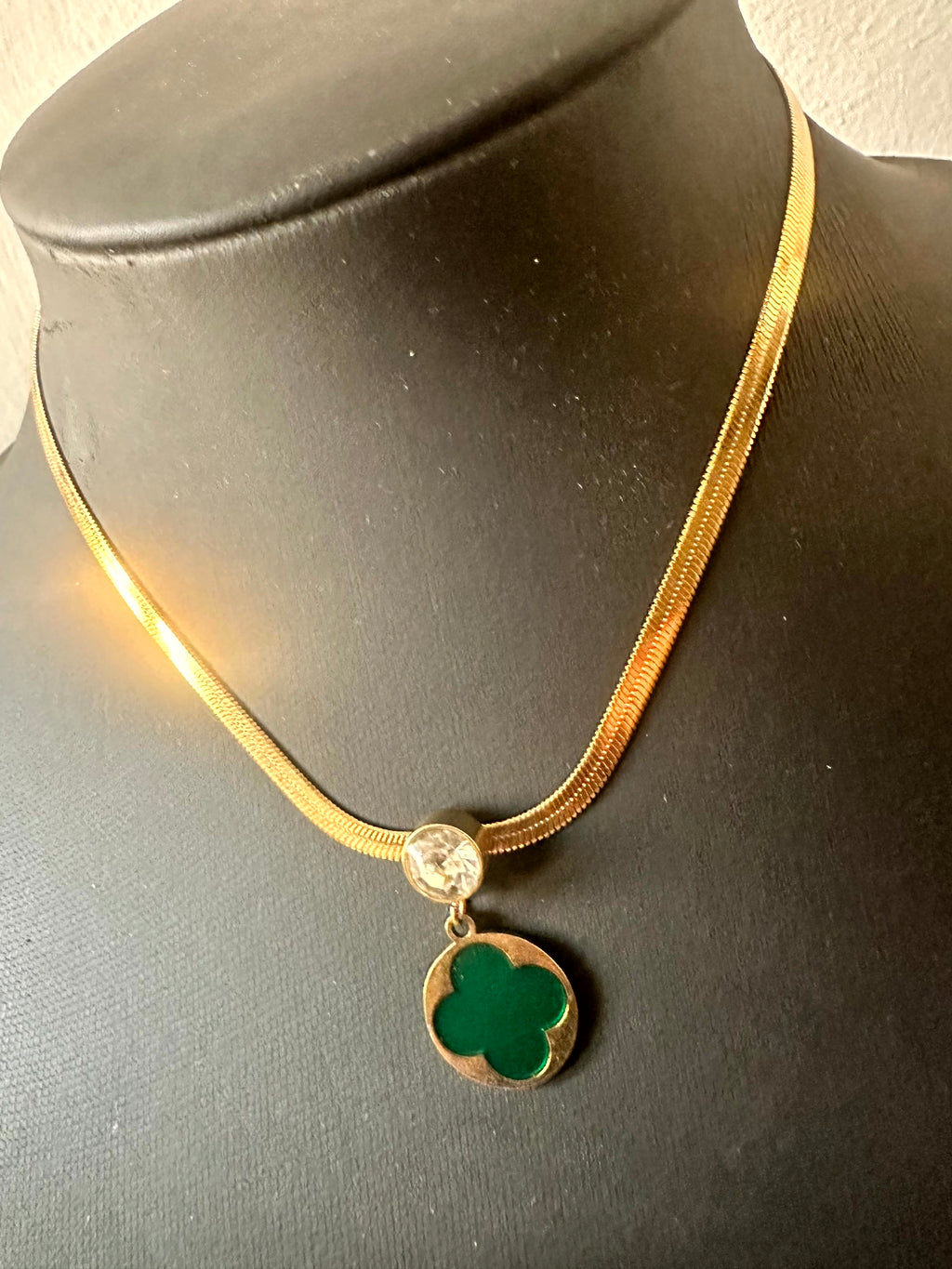 Collier "Trèfles Emeraudes"