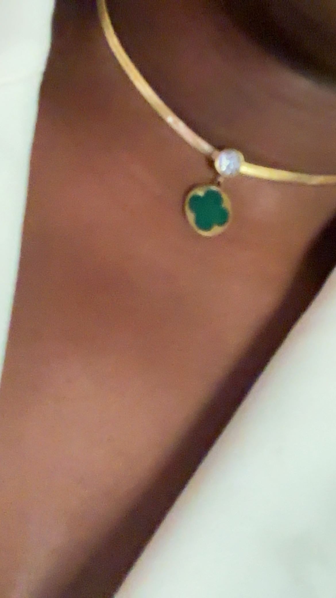 Collier "Trèfles Emeraudes"