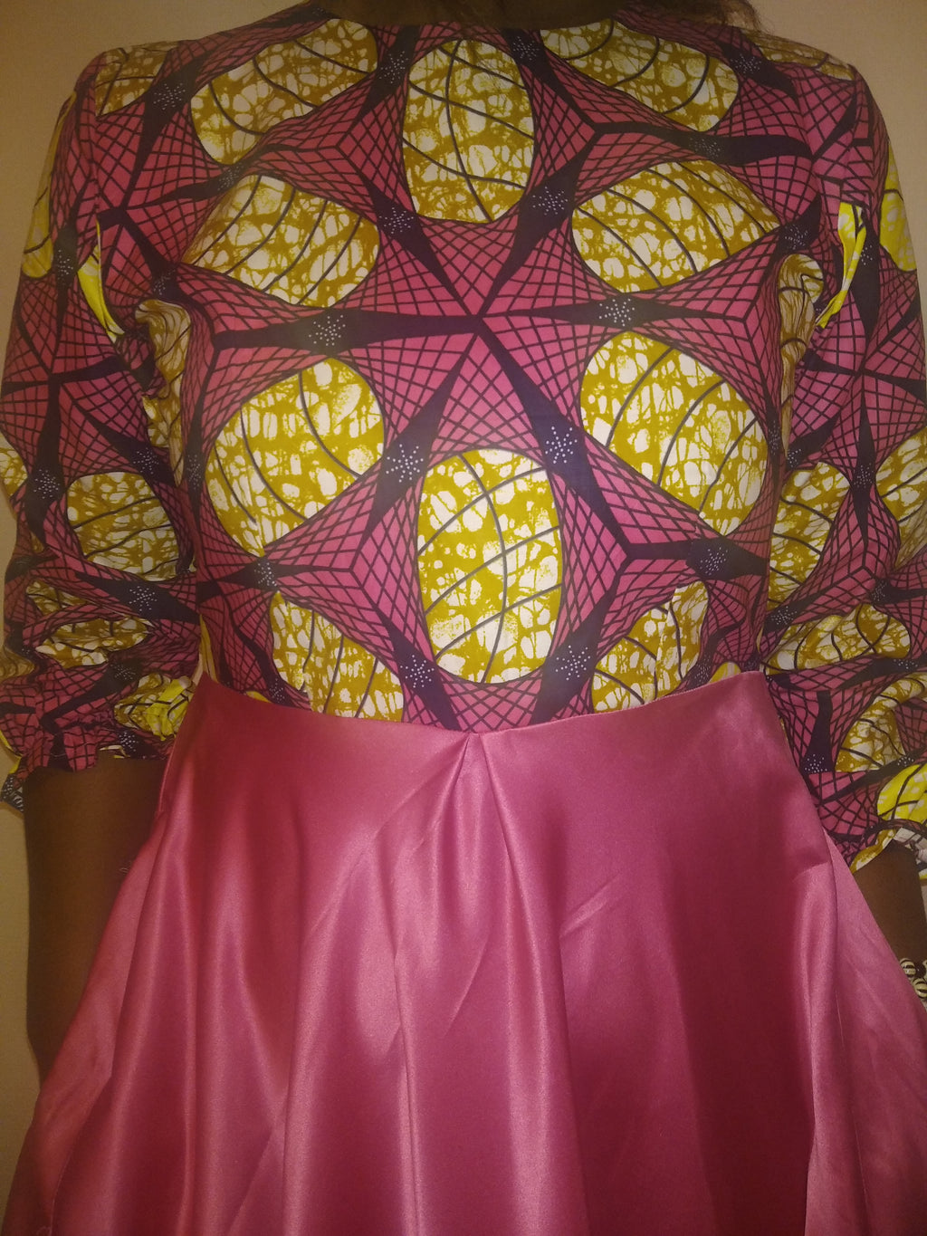 Robe longue élégante en tissu wax