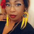 Boucles d'oreilles jaunes africaines/ Style chic et original