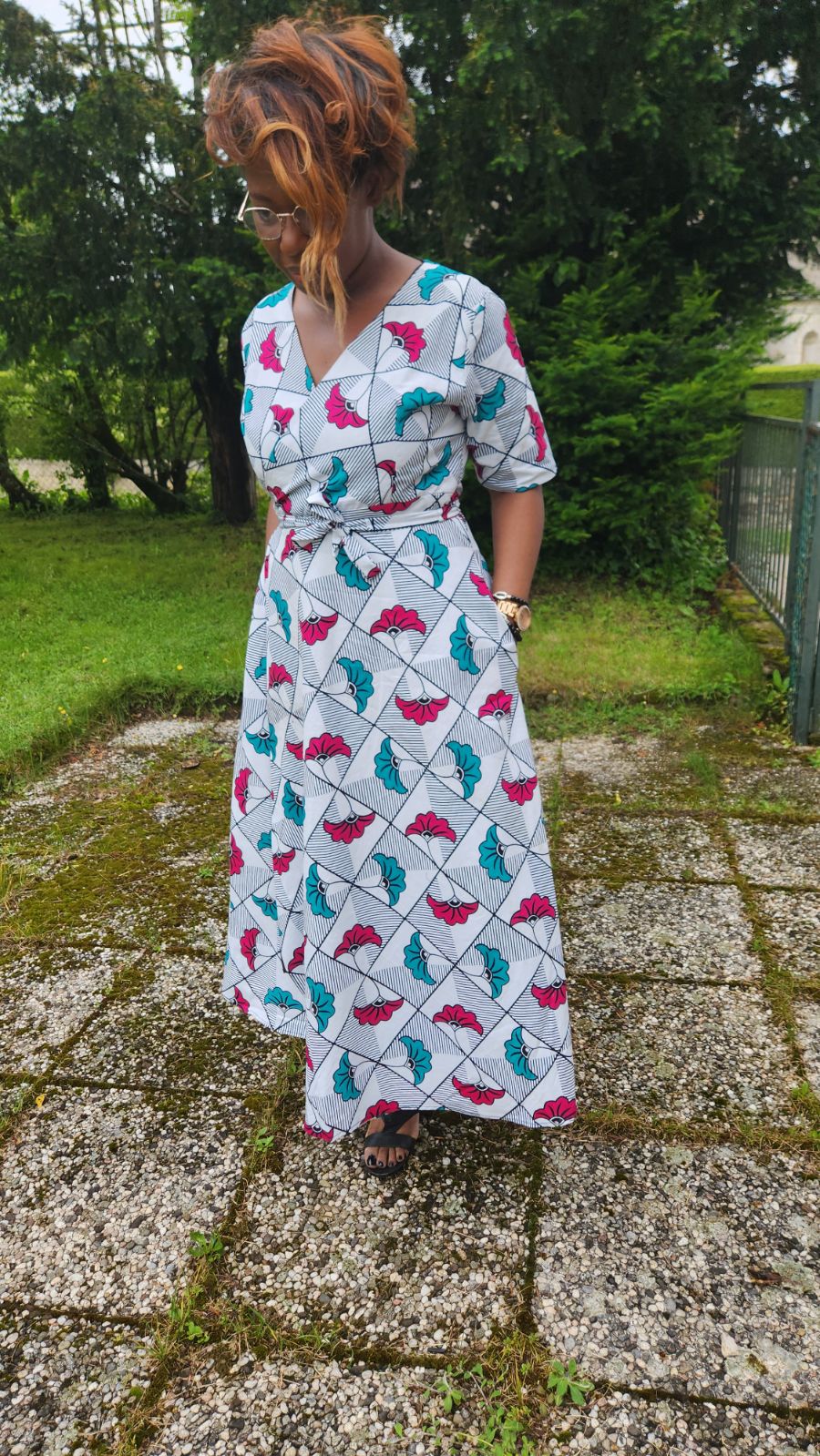 La robe portefeuille en wax