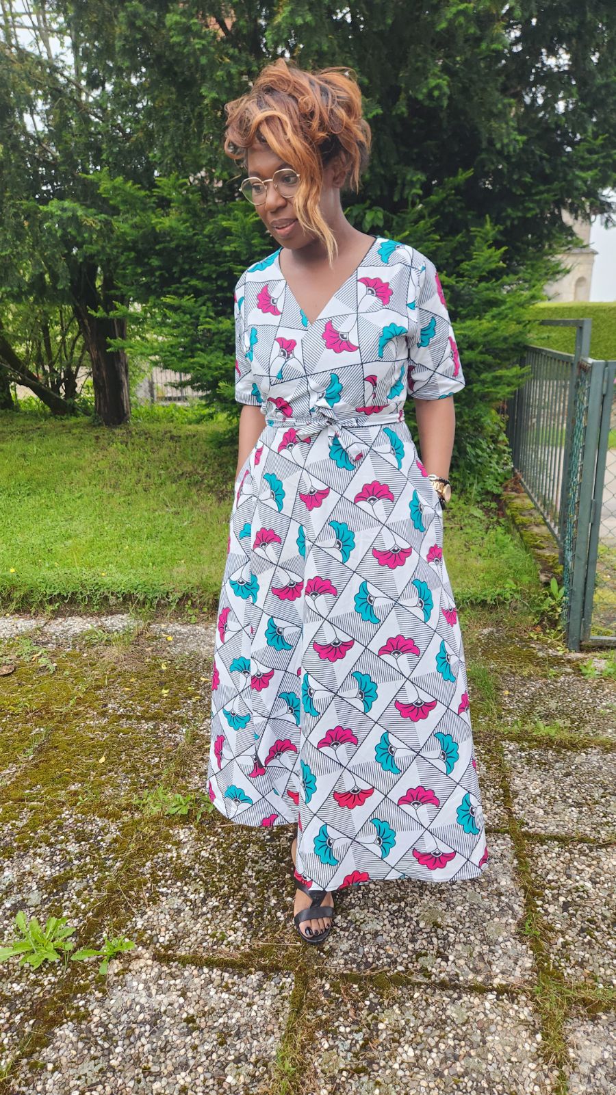 La robe portefeuille en wax
