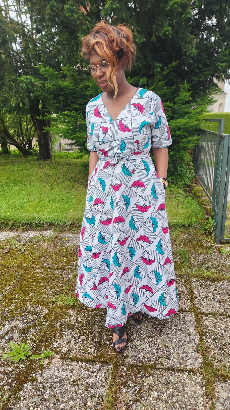 La robe portefeuille en wax