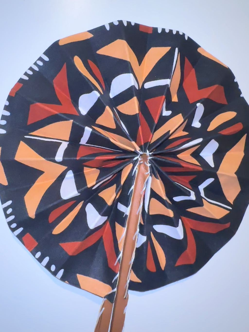 Eventail Africain - Tons marron, multicouleur