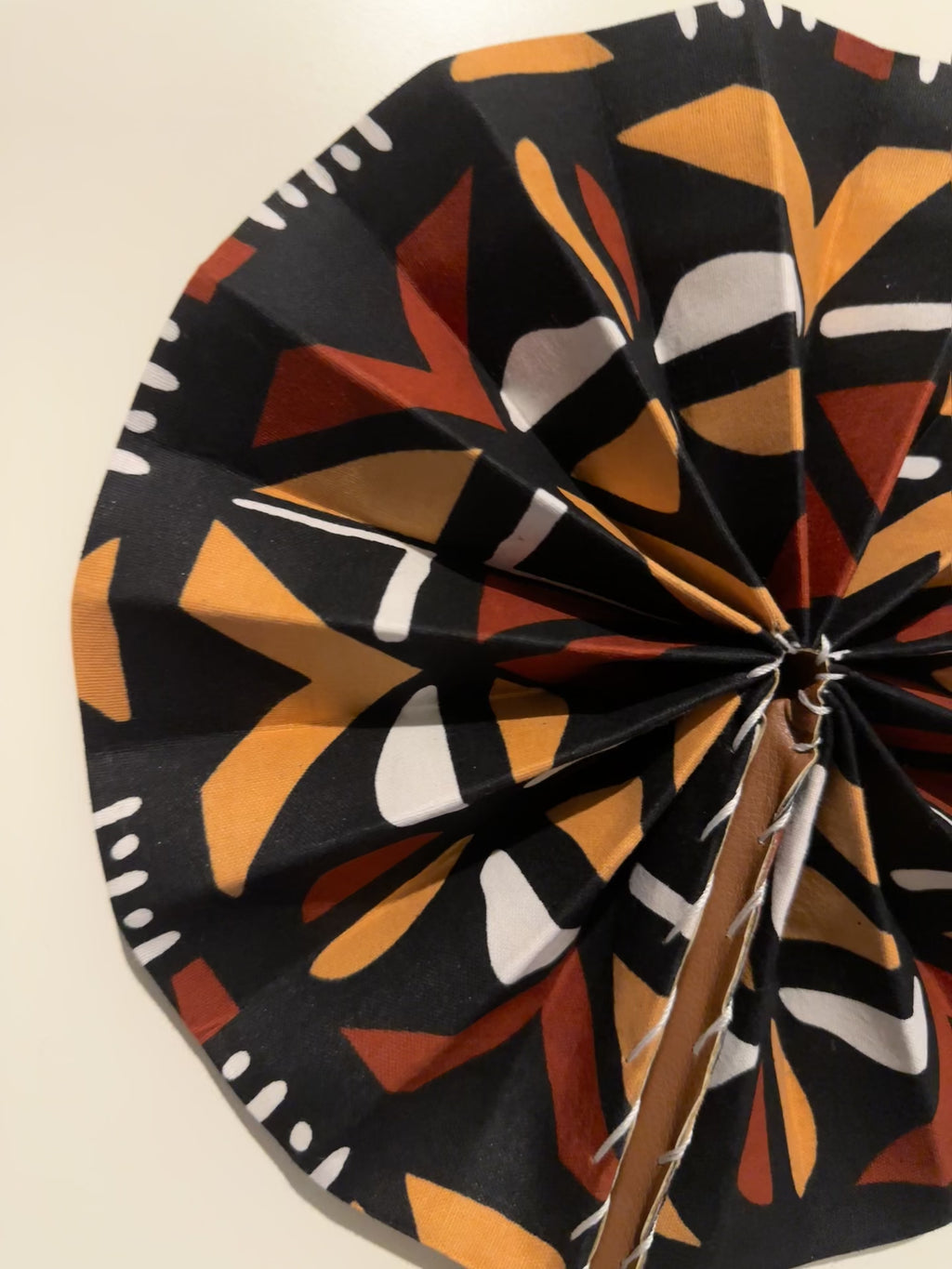 Eventail Africain - Tons marron, multicouleur